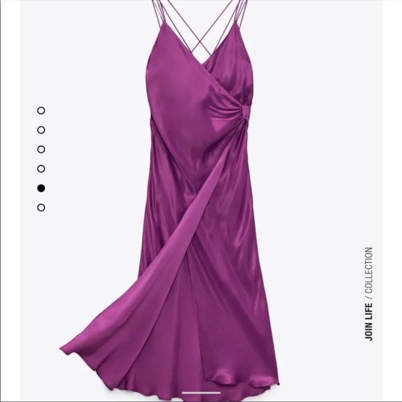 Zara Dresses Zara Purple Satin Dress Nwt Poshmark